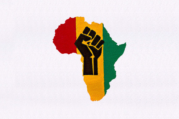 African Map Embroidery Design