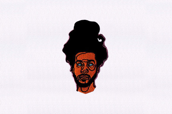 Afro Hair Man Embroidery Design