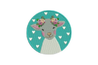 Cute Sheep Embroidery Design