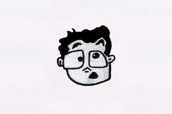 Doodle Face Embroidery Design