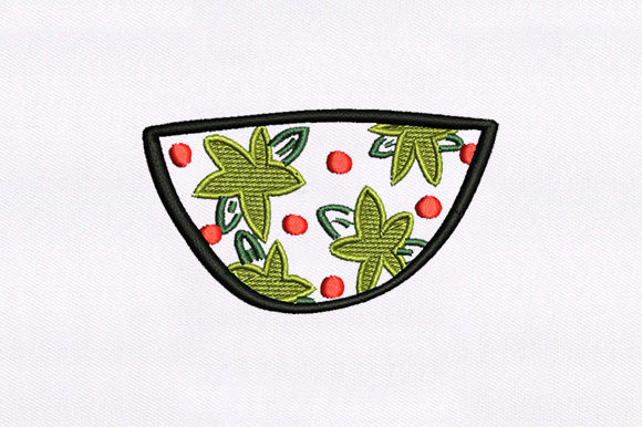 Flower Bowl Embroidery Design