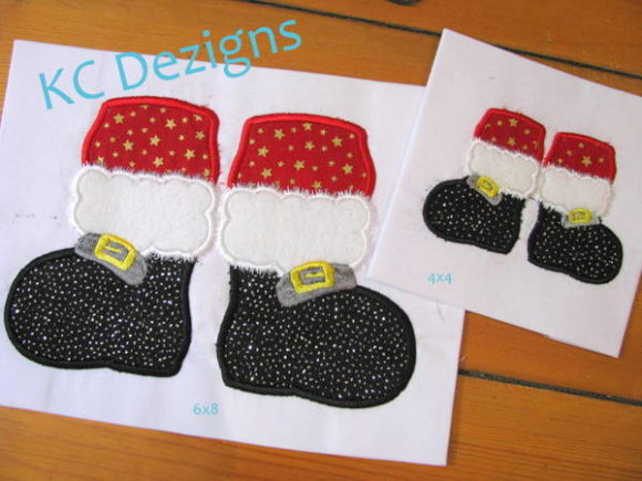 Santa Feet: A Festive Embroidery Design