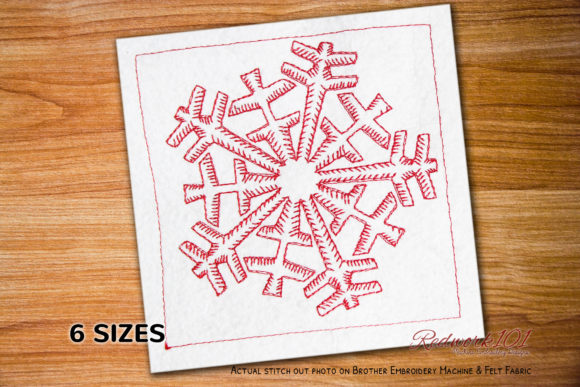 Snowflake Lineart Redwork Review
